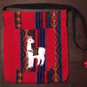 Peruvian 🇵🇪 Crossbody Llama 🦙 Multicolored Patterned Bag